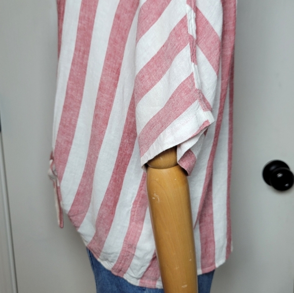 Rails Seville Striped Tie-Front Cropped Button-Down Size Medium - Picture 7 of 12